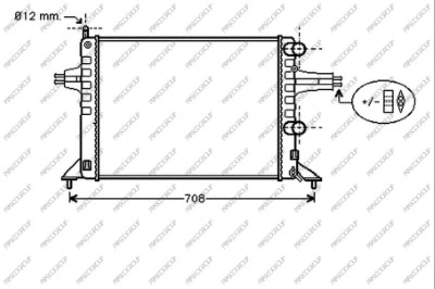 Radiator, engine cooling (OP017R012)