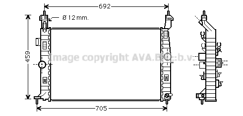 Radiator, engine cooling (OL2583)
