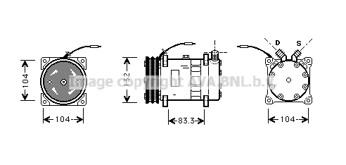 Compressor, air conditioning (UVK045)