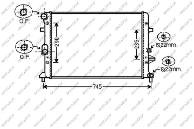 Radiator, engine cooling (AD322R013)