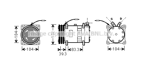 Compressor, air conditioning (UVK056)