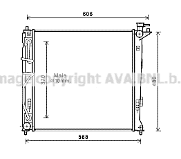Radiator, engine cooling (HY2282)