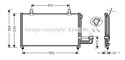 Condenser, air conditioning (KA5013)