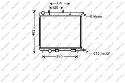 Radiator, engine cooling (CI304R001)