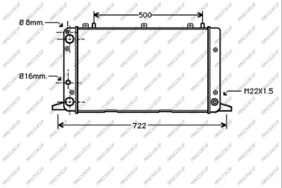 Radiator, engine cooling (AD013R015)