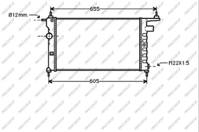 Radiator, engine cooling (OP028R001)