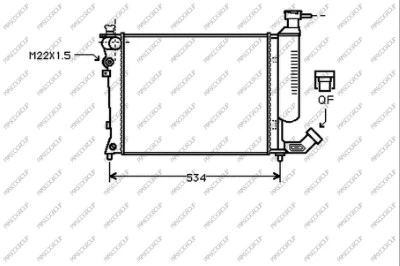 Radiator, engine cooling (CI032R002)
