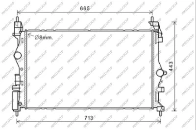 Radiator, engine cooling (OP036R001)