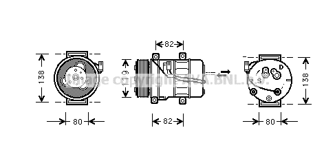 Compressor, air conditioning (VOK054)