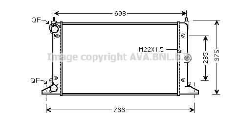 Radiator, engine cooling (VNA2188)