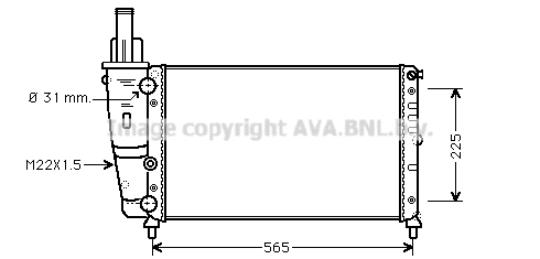 Radiator, engine cooling (FTA2139)