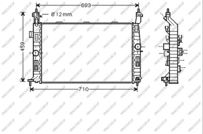 Radiator, engine cooling (OP350R001)