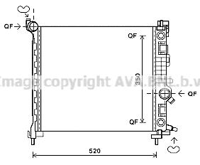Radiator, engine cooling (OL2567)