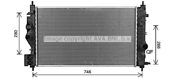 Radiator, engine cooling (OL2701)