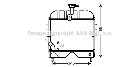 Radiator, engine cooling (MF2025)