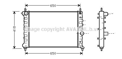 Radiator, engine cooling (LCA2078)