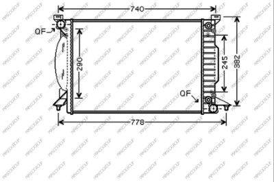Radiator, engine cooling (AD020R009)