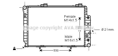 Radiator, engine cooling (MSA2174)