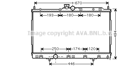 Radiator, engine cooling (MT2184)