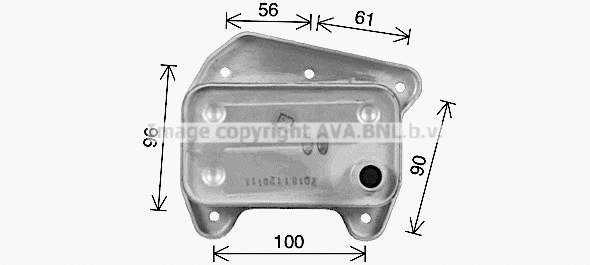 Oil Cooler, engine oil (MS3733)