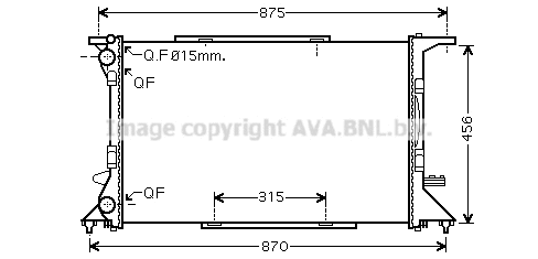 Radiator, engine cooling (AI2306)