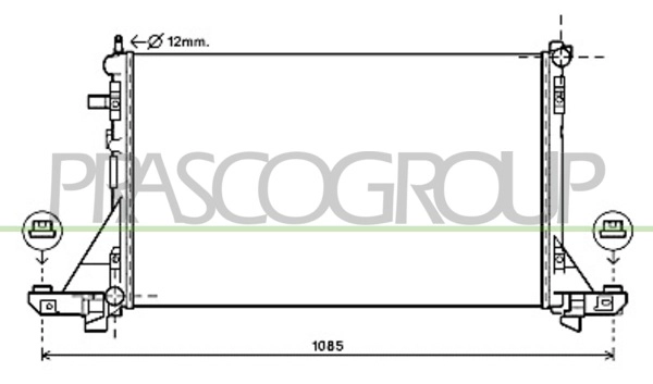 Radiator, engine cooling (DS962R003)