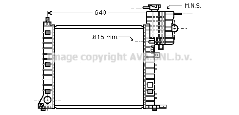 Radiator, engine cooling (MSA2264)