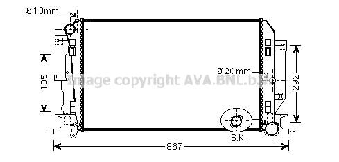 Radiator, engine cooling (VN2271)
