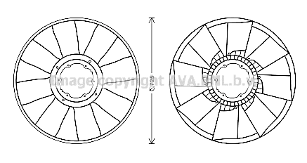 Fan Wheel, engine cooling (DFB062)