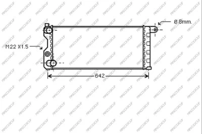 Radiator, engine cooling (AB017R001)