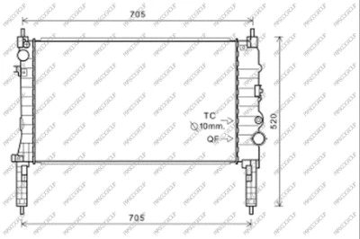Radiator, engine cooling (OP700R001)