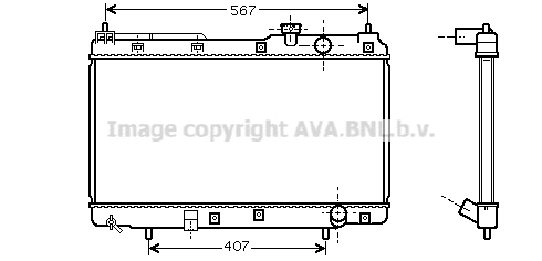 Radiator, engine cooling (HD2175)