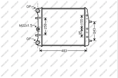Radiator, engine cooling (SK320R001)