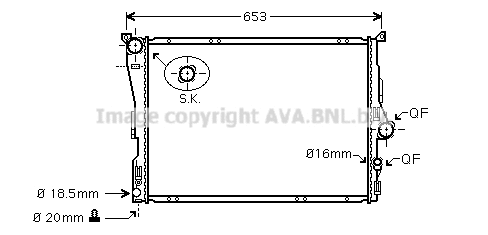 Radiator, engine cooling (BW2343)