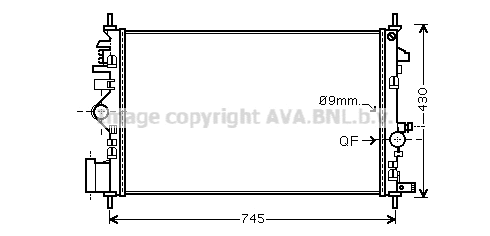 Radiator, engine cooling (OL2468)