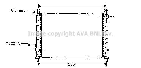 Radiator, engine cooling (AL2055)