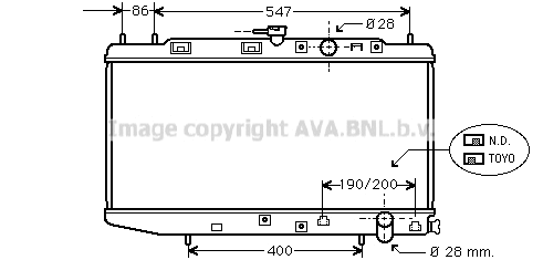 Radiator, engine cooling (HD2047)