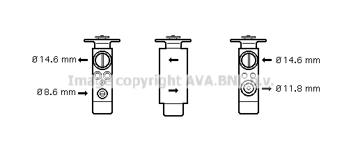 Expansion Valve, air conditioning (JR1046)