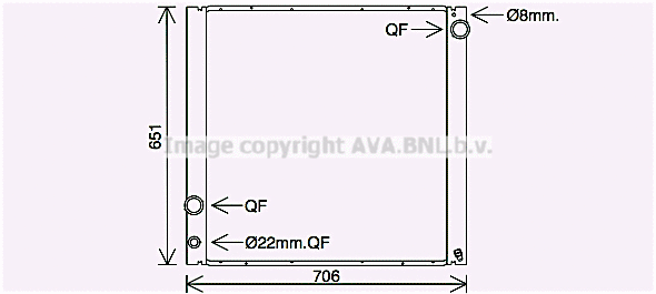 Radiator, engine cooling (AU2229)