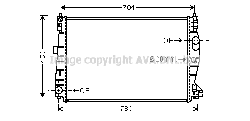 Radiator, engine cooling (ALA2132)
