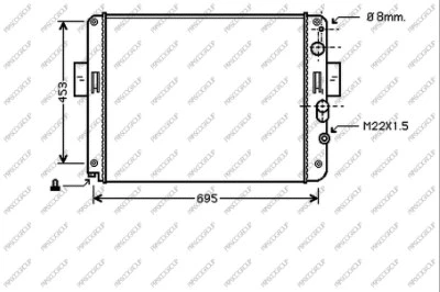 Radiator, engine cooling (FT925R005)