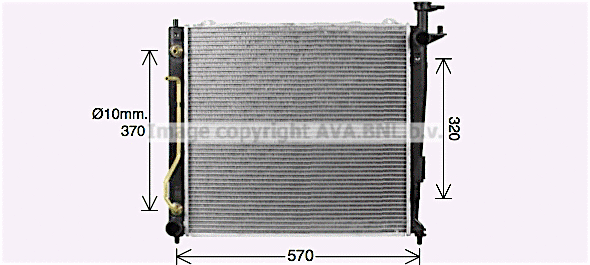 Radiator, engine cooling (KA2304)