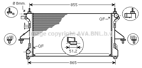Radiator, engine cooling (PEA2310)