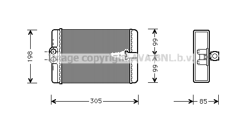 Heat Exchanger, interior heating (MSA6250)