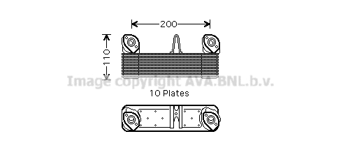 Oil Cooler, engine oil (ME3215)