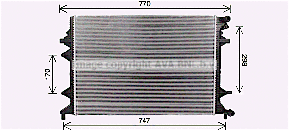 Radiator, engine cooling (VN2415)