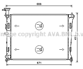 Radiator, engine cooling (KA2237)