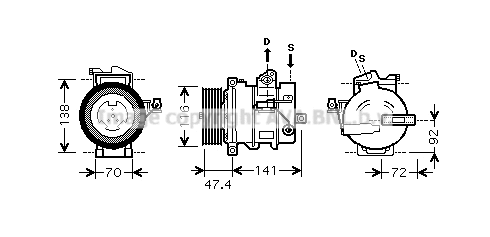 Compressor, air conditioning (AUK188)
