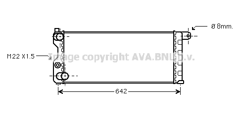 Radiator, engine cooling (FTA2074)