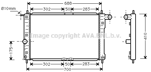 Radiator, engine cooling (DWA2014)